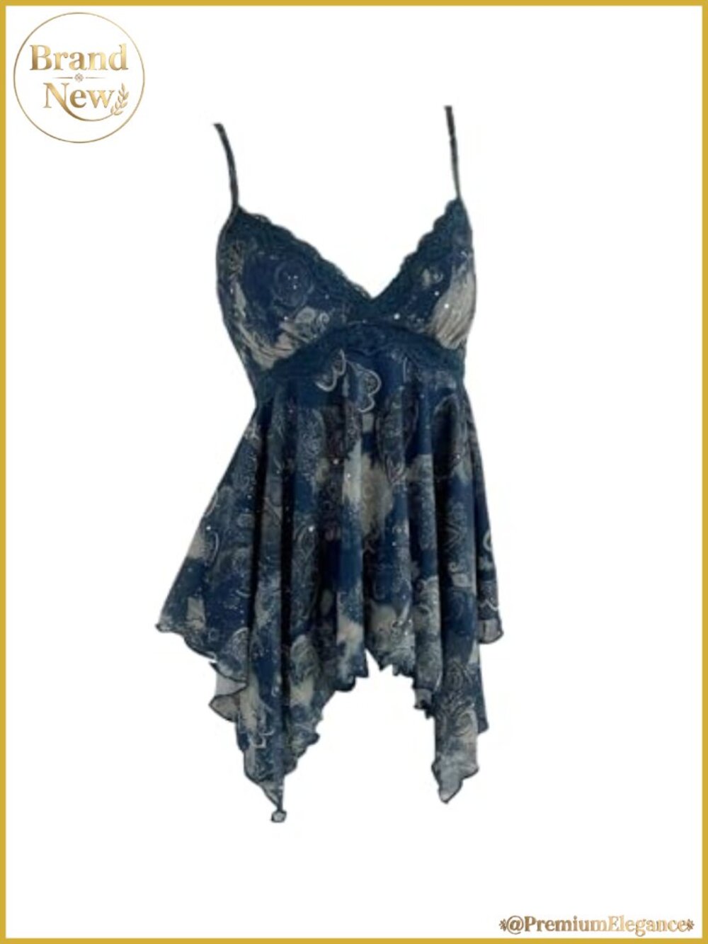 Y2K Lace Sequin Ruffle Peplum Babydoll Tank Top
